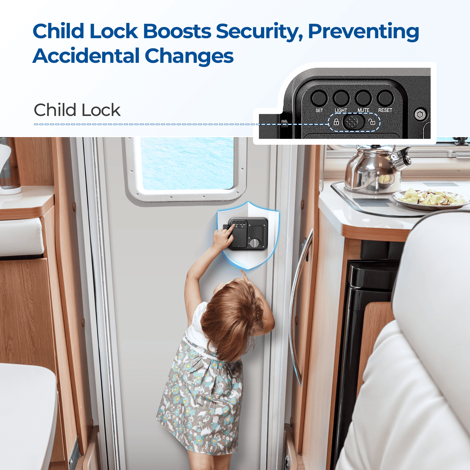 NESTILY Guard Pro™ – Keyless Heavy-Duty RV Door Lock | Fits 98% of RVs | Fob + Keypad